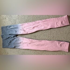 Gymshark Pink and Gray Gradient Leggings